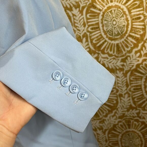 NWT Endless Rose One-Button Down Single-Breasted Boxy Blazer in Blue size XS - Picture 9 of 12